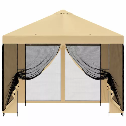  Kerti pavilon oldalfalakkal 3 x 3 m Krémszínű