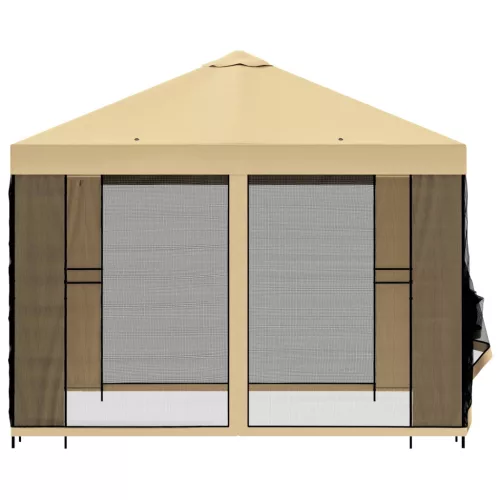  Kerti pavilon oldalfalakkal 3 x 3 m Krémszínű