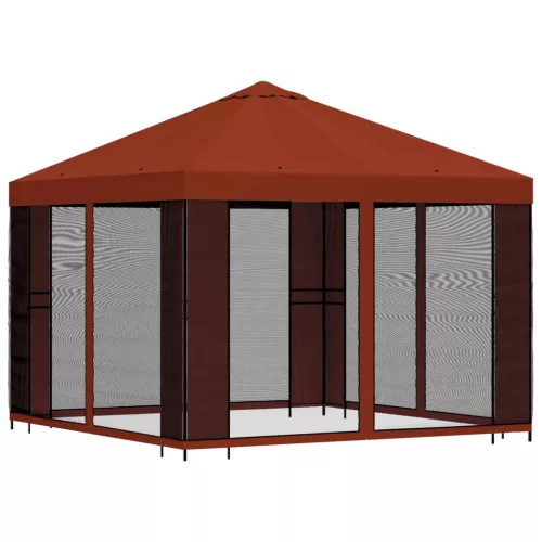  Kerti pavilon oldalfalakkal 3 x 3 m Terrakotta