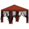  Kerti pavilon oldalfalakkal 3 x 3 m Terrakotta