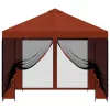  Kerti pavilon oldalfalakkal 3 x 3 m Terrakotta