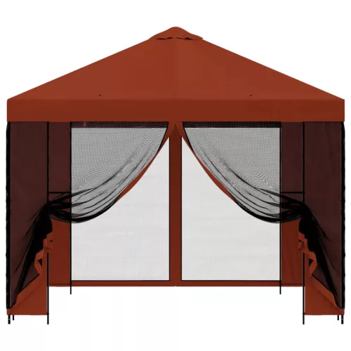  Kerti pavilon oldalfalakkal 3 x 3 m Terrakotta