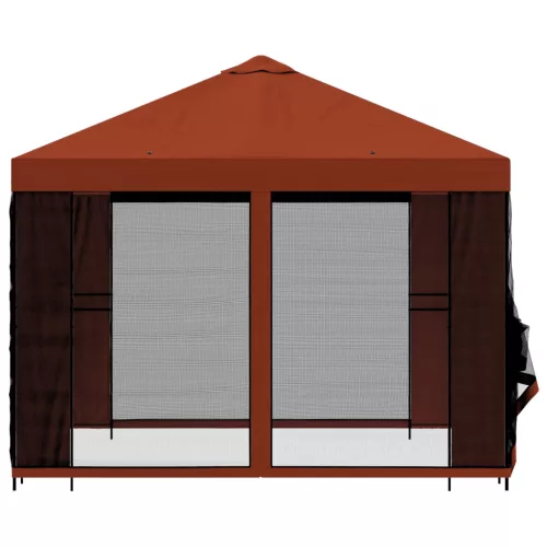  Kerti pavilon oldalfalakkal 3 x 3 m Terrakotta