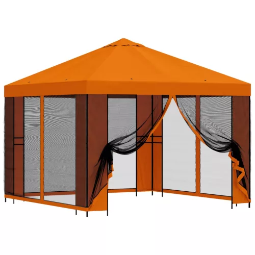  Kerti pavilon oldalfalakkal 3 x 3 m Narancssárga
