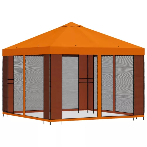  Kerti pavilon oldalfalakkal 3 x 3 m Narancssárga