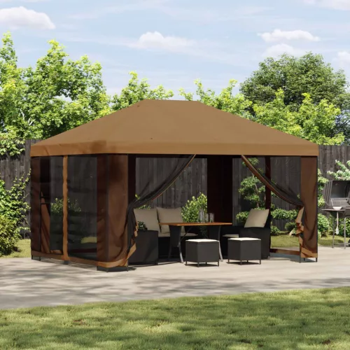  Pavilon 4 × 3 m Bézs Poliészter és acél 190