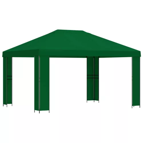  Pavilon 4 × 3 m Zöld Poliészter és acél 190