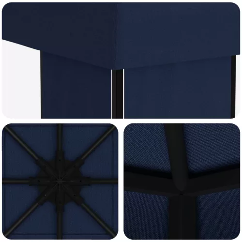  Pavilon 4 × 3 m Kék Poliészter és acél 190