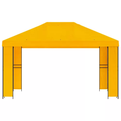  Pavilon 4 × 3 m Sárga Poliészter és acél 190