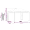  Pavilon 4 × 3 m Sárga Poliészter és acél 190