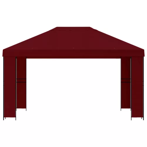  Pavilon 4 × 3 m Burgundi Poliészter és acél 190