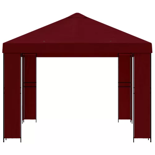  Pavilon 4 × 3 m Burgundi Poliészter és acél 190