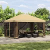  Kerti pavilon oldalfalakkal 4 × 3 m Krémszínű