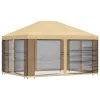 Kerti pavilon oldalfalakkal 4 × 3 m Krémszínű