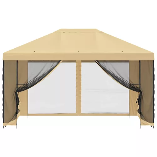  Kerti pavilon oldalfalakkal 4 × 3 m Krémszínű