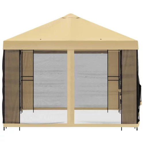  Kerti pavilon oldalfalakkal 4 × 3 m Krémszínű