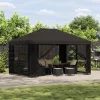  Kerti pavilon oldalfalakkal 4 × 3 m Antracitszürke
