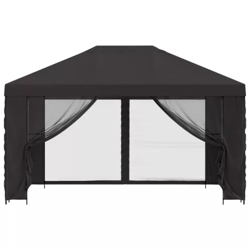  Kerti pavilon oldalfalakkal 4 × 3 m Antracitszürke