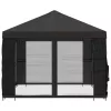  Kerti pavilon oldalfalakkal 4 × 3 m Antracitszürke