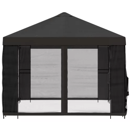  Kerti pavilon oldalfalakkal 4 × 3 m Antracitszürke