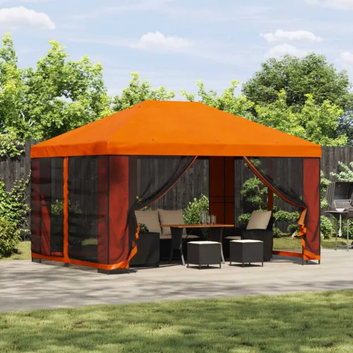  Kerti pavilon oldalfalakkal 4 × 3 m Narancssárga