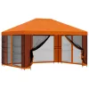  Kerti pavilon oldalfalakkal 4 × 3 m Narancssárga