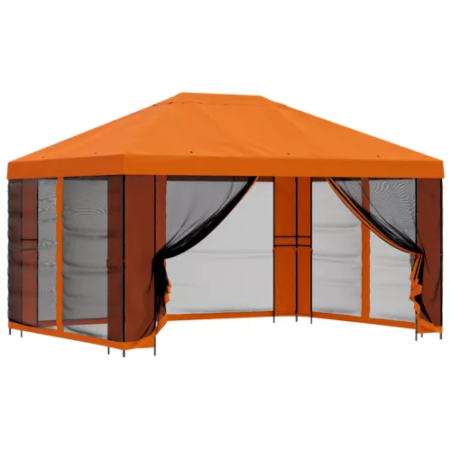  Kerti pavilon oldalfalakkal 4 × 3 m Narancssárga