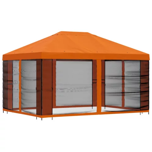  Kerti pavilon oldalfalakkal 4 × 3 m Narancssárga