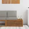  Kültéri végkanapé Természetes 91 x 63 x 73 cm Tömör Akácfa