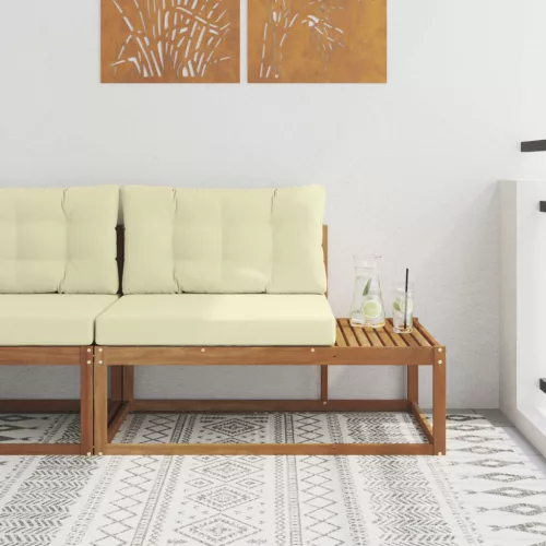  Kültéri végkanapé Természetes 115 x 83 x 73 cm Tömör Akácfa