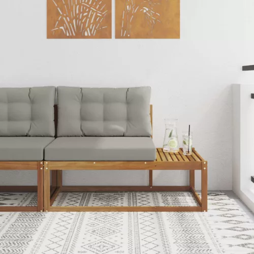  Kültéri végkanapé Természetes 115 x 83 x 73 cm Tömör Akácfa