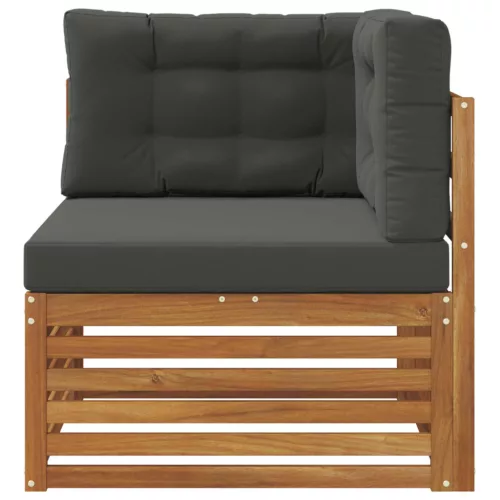  Külső Sarokkanapé Tömör Akácfa Természetes