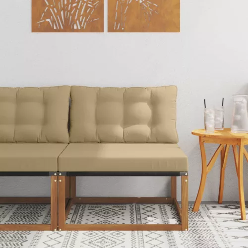  Sarokkanapé egységek Természetes 79 x 83 x 73 cm Tömör Akácfa