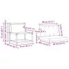  3 Darab Kültéri középső kanapé Tömör Akácfa Természetes