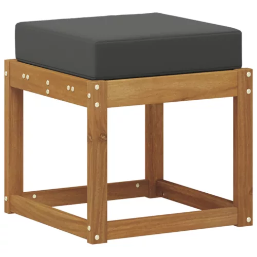  Székpad Természetes és antracit 43 x 43 x 37 cm Tömör Akácfa