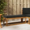  Kültéri Puff Pad Természetes 115 x 43 x 37 cm Tömör Akácfa