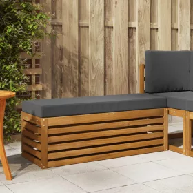    Székpad Természetes és antracit 115 x 43 x 37 cm Tömör Akácfa