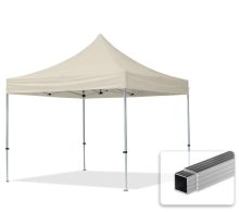   Professional összecsukható sátrak ECO 300 g/m2 ponyvával, alumínium szerkezettel, oldalfal nélkül - 3x3m krém