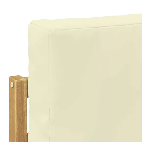  Kültéri középső és sarok kanapé 2 Darab Fehér Tömör Akácfa