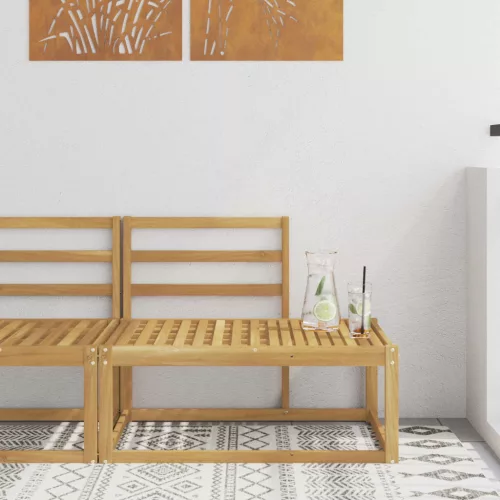  Kültéri végleges kanapé Fehér 91 x 63 x 73 cm Tömör Akácfa