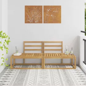    Kültéri végleges kanapé 2 Darab Fehér 182,5 x 63 x 73 cm