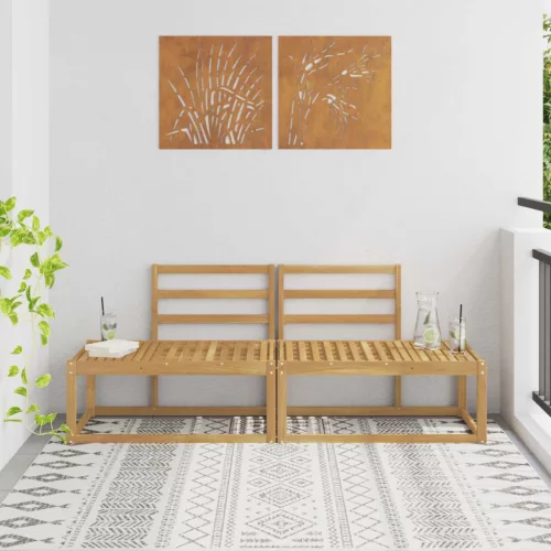  Kültéri végleges kanapé 2 Darab Fehér 182,5 x 63 x 73 cm