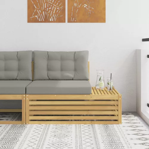  Kültéri végleges kanapé Fehér 115 x 83 x 73 cm Tömör Akácfa