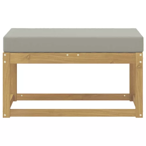  Kültéri Szék Pad párnával Fehér 80 x 43 x 45 cm Tömör Akácfa