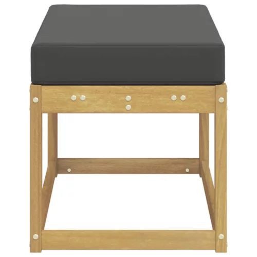  Kültéri Szék Pad párnával Fehér 80 x 43 x 45 cm Tömör Akácfa