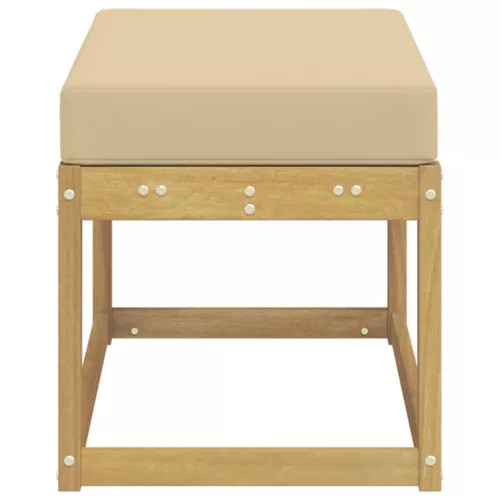  Kültéri Szék Pad párnával Fehér 80 x 43 x 45 cm Tömör Akácfa