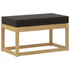  Kültéri Szék Pad párnával Fehér 80 x 43 x 45 cm Tömör Akácfa