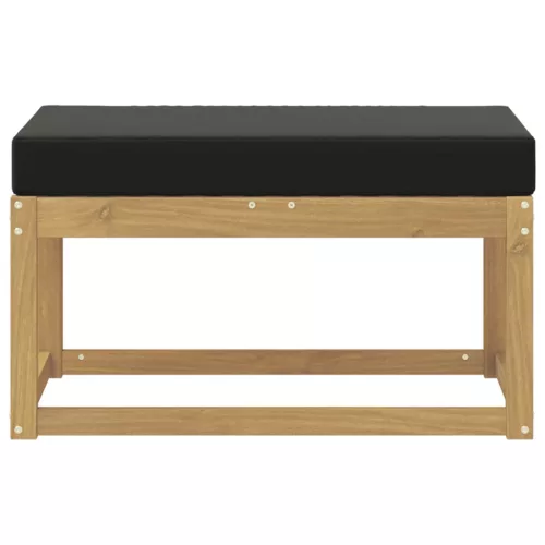  Kültéri Szék Pad párnával Fehér 80 x 43 x 45 cm Tömör Akácfa