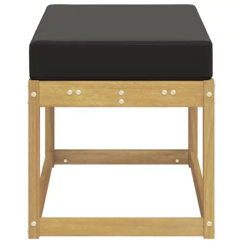  Kültéri Szék Pad párnával Fehér 80 x 43 x 45 cm Tömör Akácfa