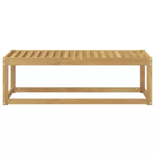  Kültéri Szék Pad Fehér 115 x 43 x 37 cm Tömör Akácfa